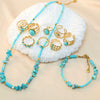 Necklace Turquoise Titanium Steel Electroplated 18K Gold Women's Jewelry