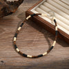 Necklace Turquoise Wood Chips Pine Stones Geometric Handmade