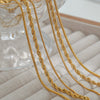 Necklace Twist Snake Bone Titanium Steel Electroplated 18K Gold Geometric Style For Women