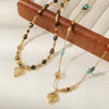 Necklace Vintage Natural Stone Animal Zodiac Handmade Egg Yolk Stone African Pine Citrine Rope Copper