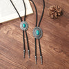 Necklace Vintage Retro Style Metal Alloy And Artificial Leather With Petal Painted Oil Drop Shape And Plaid Pattern