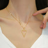 Necklace Women's Copper Pendant Stainless Steel Chain Geometric Electroplating