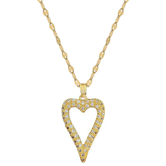 Necklace Women's Copper Pendant Stainless Steel Chain Geometric Electroplating