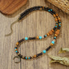 Necklace Wood Chip Coconut Shell Bohemian Geometric Handmade Stainless Steel