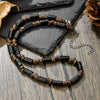 Necklace Wood Chip Coconut Shell Bohemian Geometric Handmade Stainless Steel