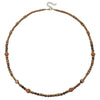 Necklace Wooden Beads Alloy Geometric Electroplated Bohemian Style O Word Chain