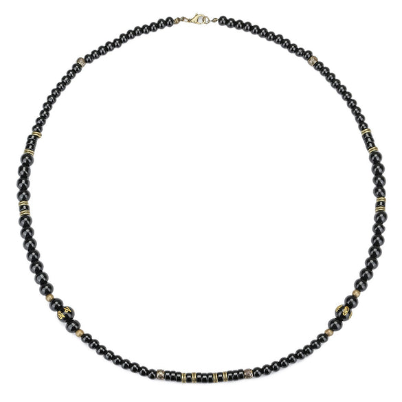 Necklace Wooden Beads Alloy Geometric Electroplating For Men