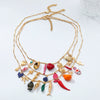 Necklace Zinc Alloy Electroplating Geometric Heart Fruit Style For Women