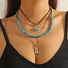 Necklace Zinc Alloy Geometric Animal Zodiac Electroplating Vintage Niutou Cross Ochain