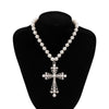 Necklace Zinc Alloy Geometric Diamond Microinlaid Imitation Pearl Multilayered Stacked Exaggerated Jewelry