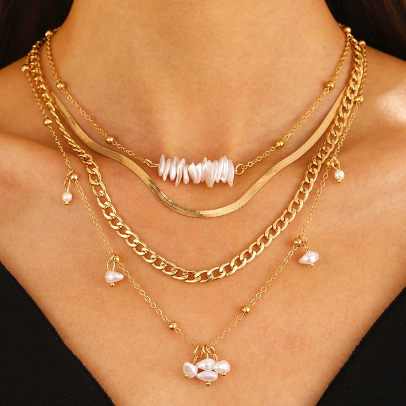 Necklace Zinc Alloy Geometric Metal Snake Bone Chain Electroplating