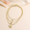 Necklace Zinc Alloy Geometric Shell Conch Sea Star Pendant Electroplating For Women