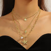 Necklace Zinc Alloy Geometric Shell Conch Sea Star Pendant Electroplating For Women