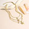 Necklace Zinc Alloy Geometric Shell Conch Sea Star Pendant Electroplating For Women