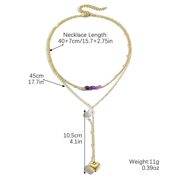 Necklace Zinc Alloy Insects Heart Electroplating Ochain Women