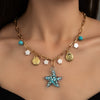 Necklace Zinc Alloy Resin Star Pattern Electroplating For Women