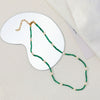 Necklace Zircon Titanium Steel Geometric Handmade Freshwater Pearl Beaded Clavicle Chain For Women