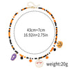Necklaces Alloy Glass Glazed Rice Bead Handmade With Scary Ghost Tombstone Pumpkin Festive Elements For Women