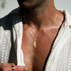 Necklaces Copper Real Gold Electroplated Geometric Pattern Twohalf Heart Pendant Stacked Clavicle Chain For Women