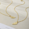Necklaces Copper Real Gold Electroplated Geometric Pattern Twohalf Heart Pendant Stacked Clavicle Chain For Women