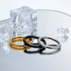 Neutral Titanium Steel Ushape Ring Electroplated Simple Fashion Jewelry