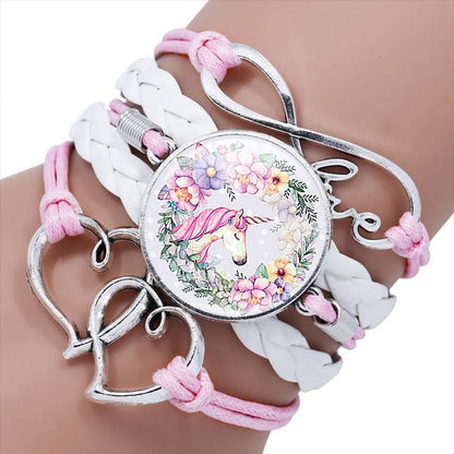 New Accessories Children'S Cartoon  Multi-Layer Braided Alloy Bracelet