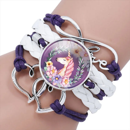 New Accessories Children'S Cartoon  Multi-Layer Braided Alloy Bracelet