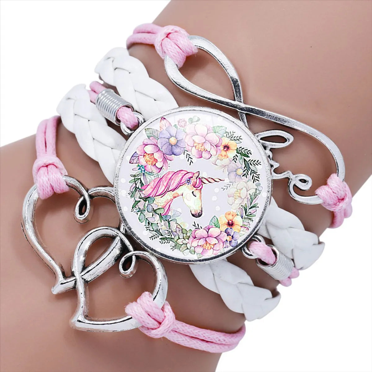 New Accessories Children'S Cartoon  Multi-Layer Braided Alloy Bracelet