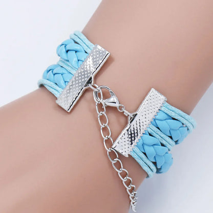 New Accessories Children'S Cartoon  Multi-Layer Braided Alloy Bracelet