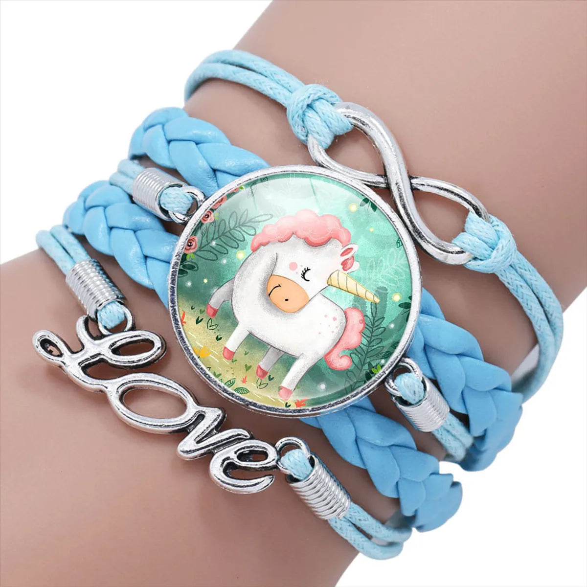 New Accessories Children'S Cartoon  Multi-Layer Braided Alloy Bracelet