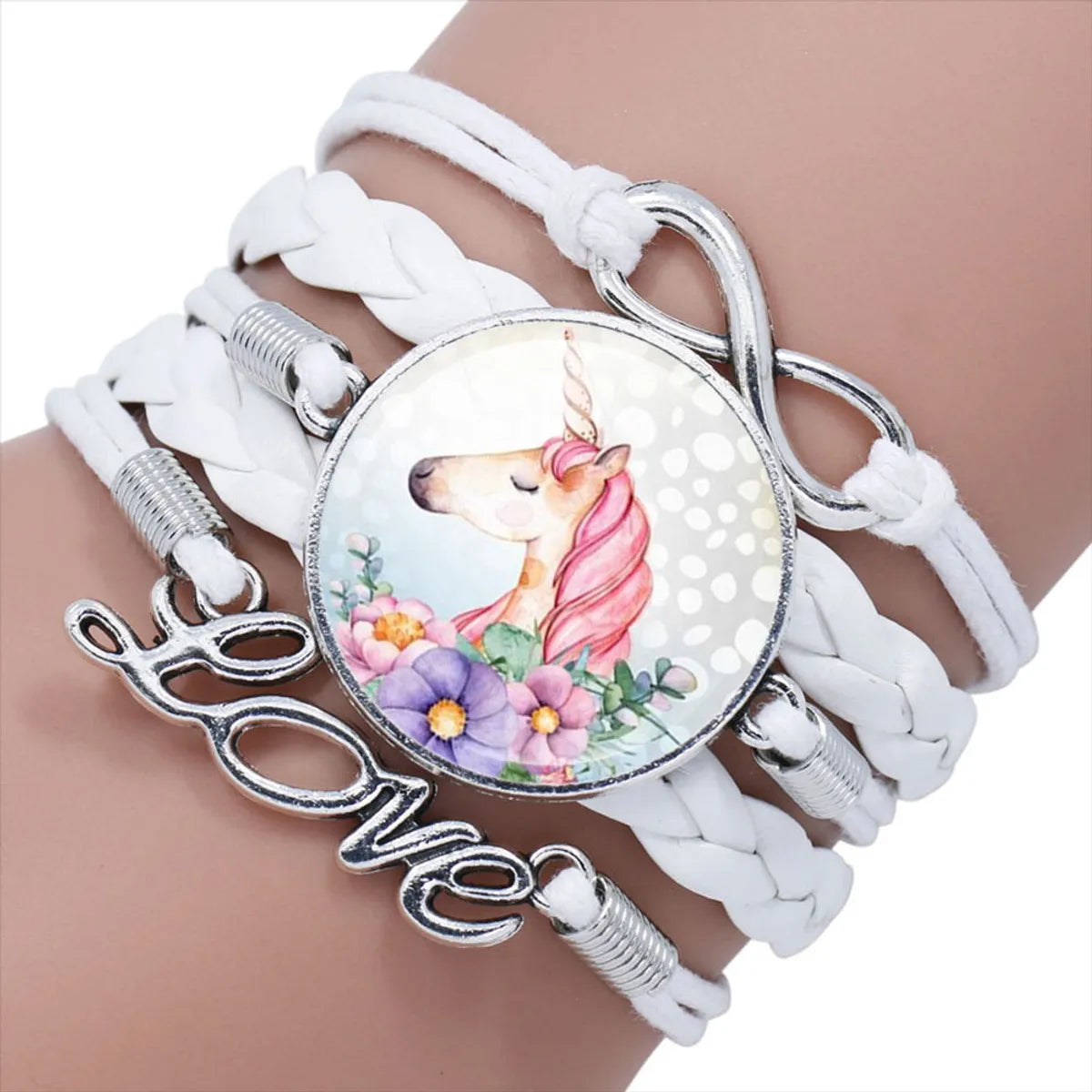 New Accessories Children'S Cartoon  Multi-Layer Braided Alloy Bracelet