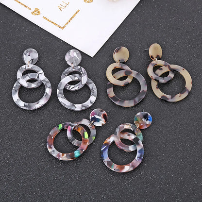 1 Pair Fashion Geometric Resin No Inlaid Earrings Ear Studs