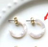 New Acrylic Pearl Butterfly Diamond Star Flower C-Shaped Earring Set Wholesale Nihaojewelry