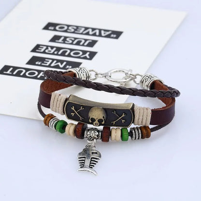 New Alloy Punk Leather Bracelet