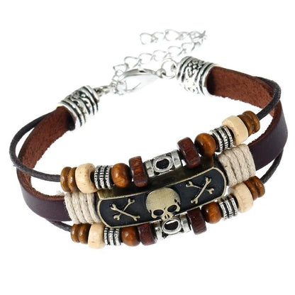 New Alloy Punk Leather Bracelet