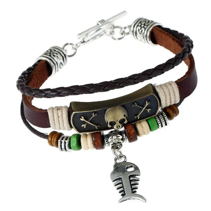 New Alloy Punk Leather Bracelet