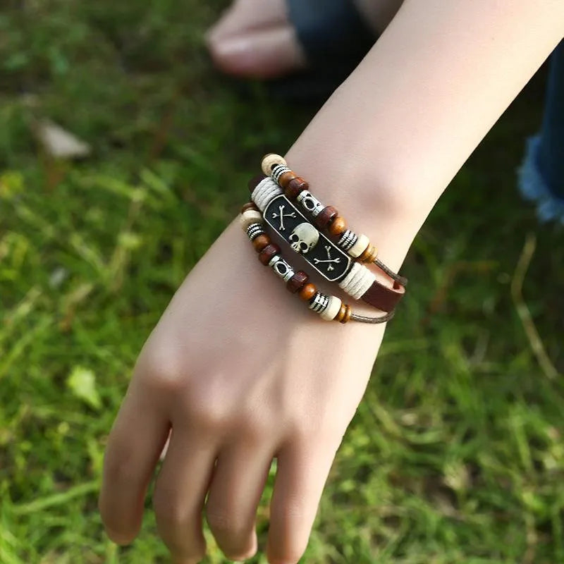 New Alloy Punk Leather Bracelet