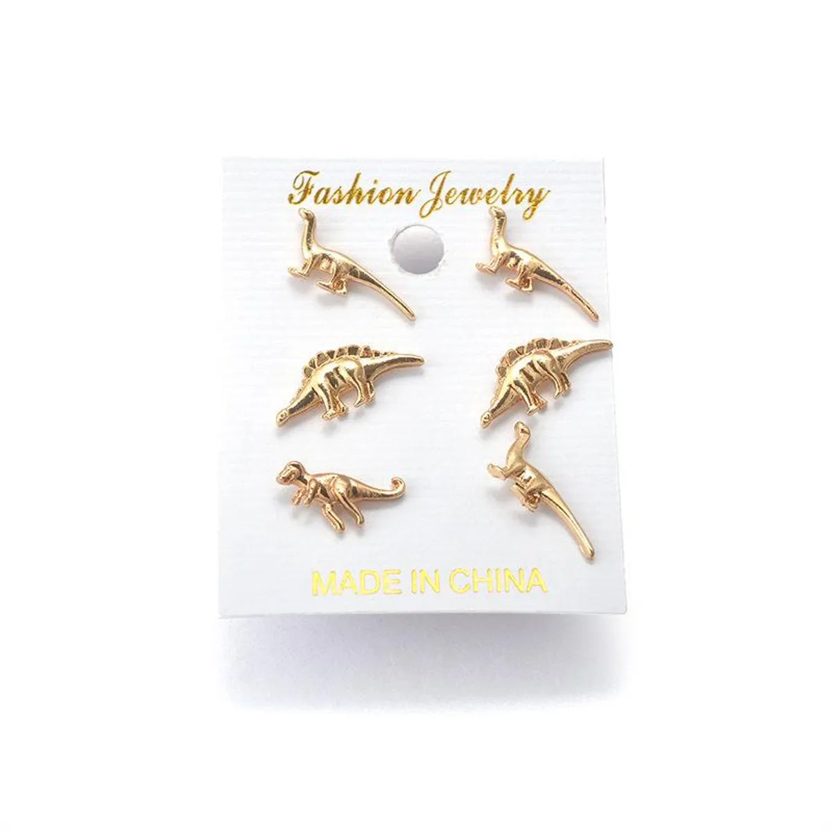 New Animal Ear Cuff Dinosaur Antique Clip Earrings Silver Gold Nhdp150552