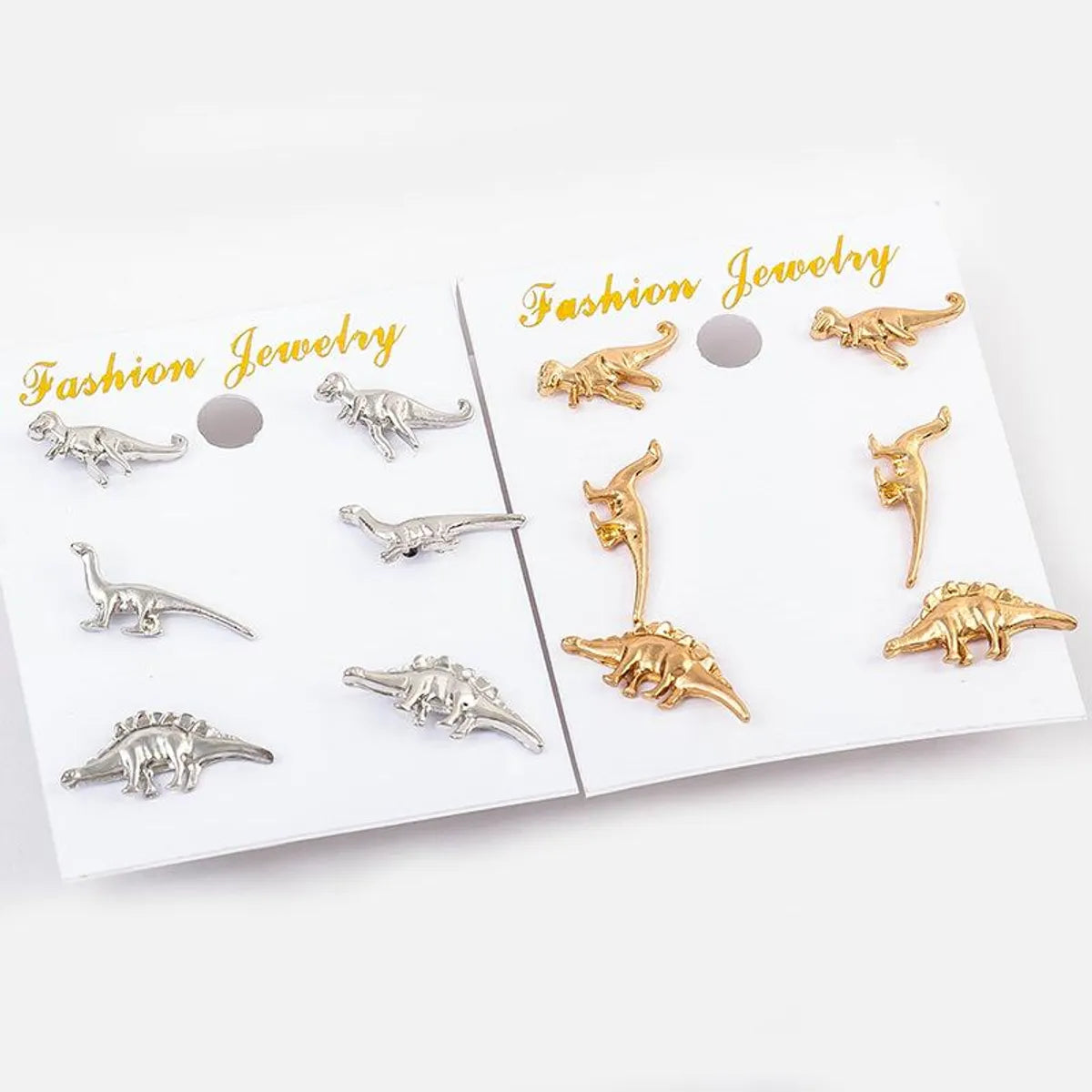 New Animal Ear Cuff Dinosaur Antique Clip Earrings Silver Gold Nhdp150552