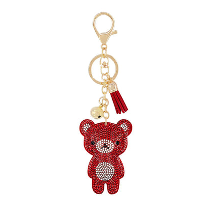 New Animal Series Korean Velvet Diamond Keychain