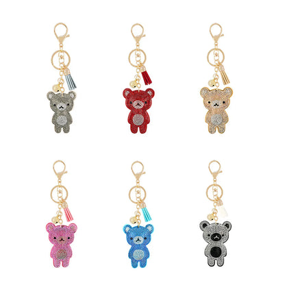 New Animal Series Korean Velvet Diamond Keychain