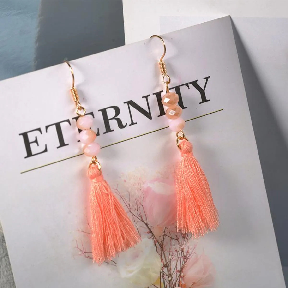 New Beaded Tassel Earrings Multicolor Nhdp145218