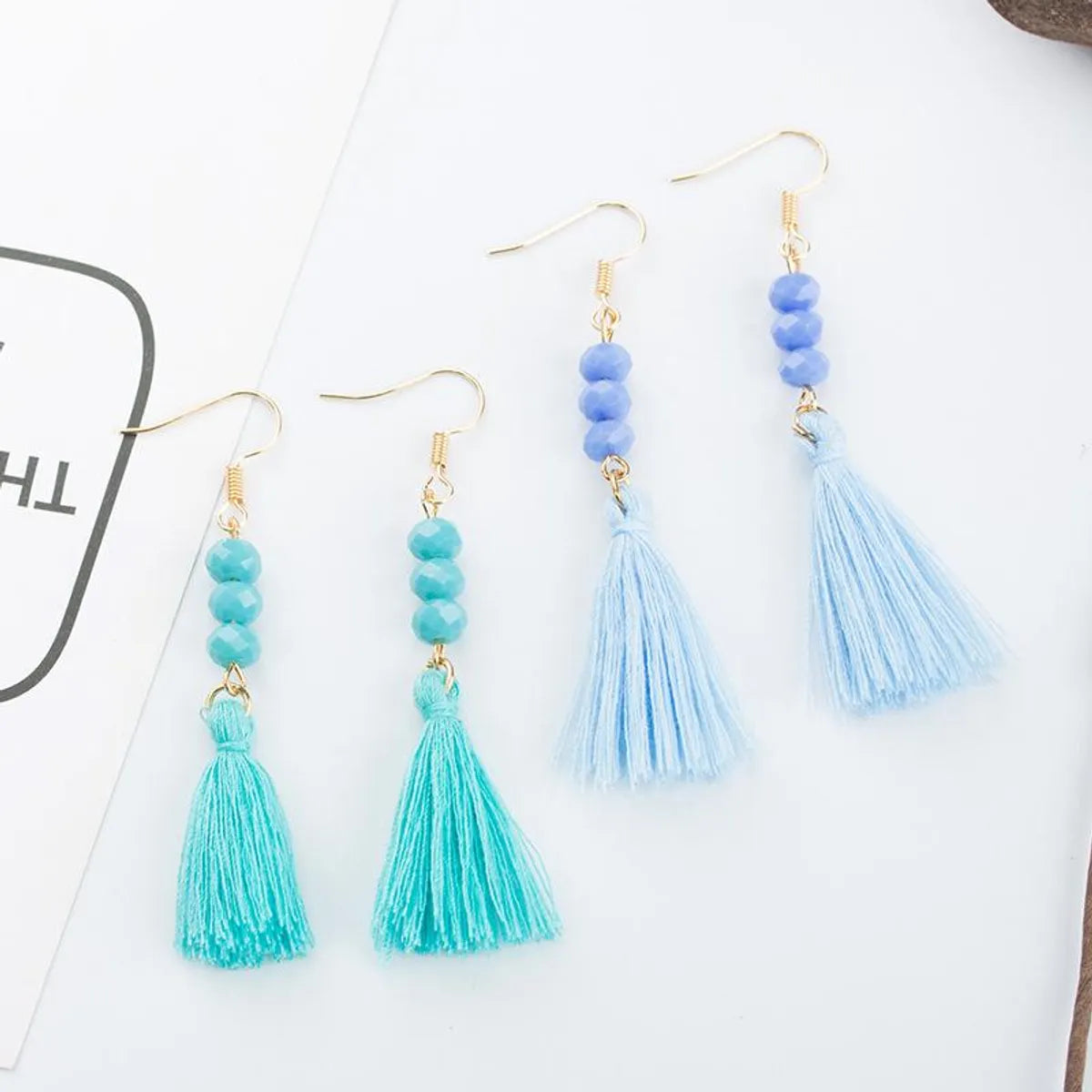 New Beaded Tassel Earrings Multicolor Nhdp145218