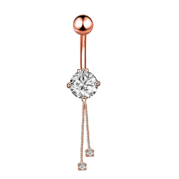 New Belly Button Ring Creative Exquisite Zircon Belly Button Nail Piercing Jewelry