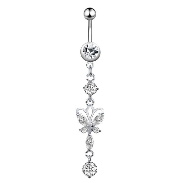 New Belly Button Ring Creative Exquisite Zircon Belly Button Nail Piercing Jewelry