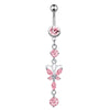New Belly Button Ring Creative Exquisite Zircon Belly Button Nail Piercing Jewelry