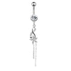 New Belly Button Ring Creative Exquisite Zircon Belly Button Nail Piercing Jewelry