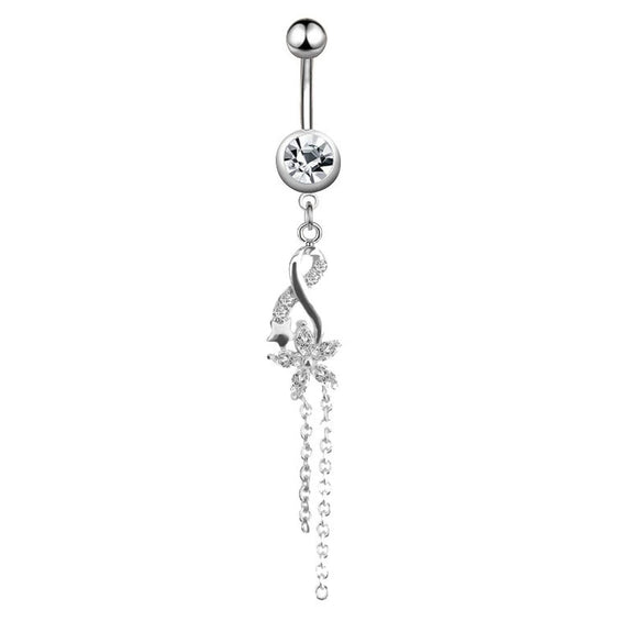 New Belly Button Ring Creative Exquisite Zircon Belly Button Nail Piercing Jewelry