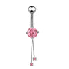 New Belly Button Ring Creative Exquisite Zircon Belly Button Nail Piercing Jewelry