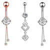 New Belly Button Ring Creative Exquisite Zircon Belly Button Nail Piercing Jewelry